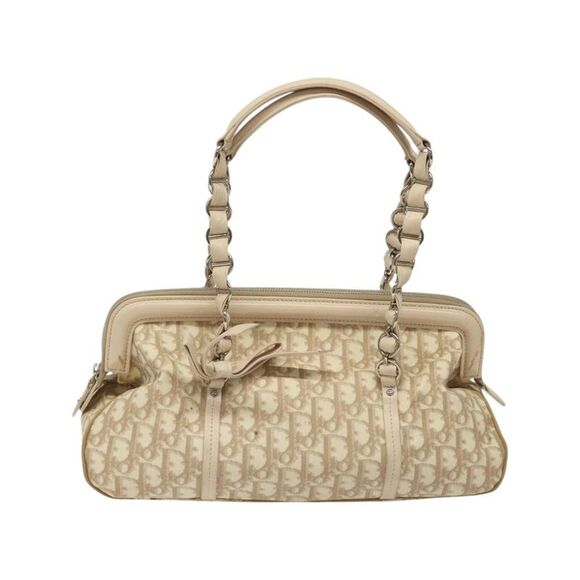 Pre Loved Dior Trotter Women Beige Handbags - Picture 2 of 8